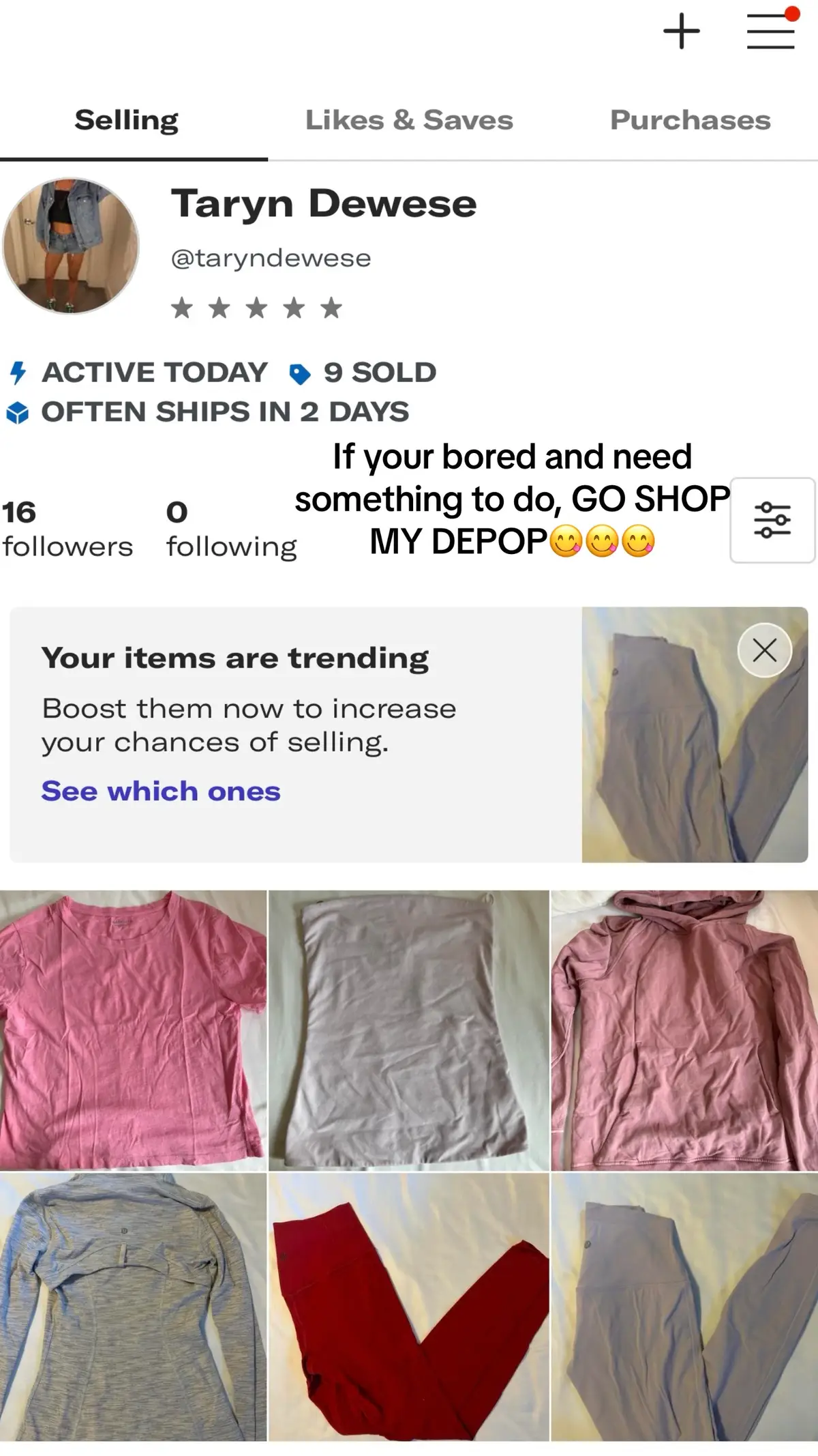 #foryou #depop #selling #lululemon #brandymelville #athleta #aritzia #goviral #shopping