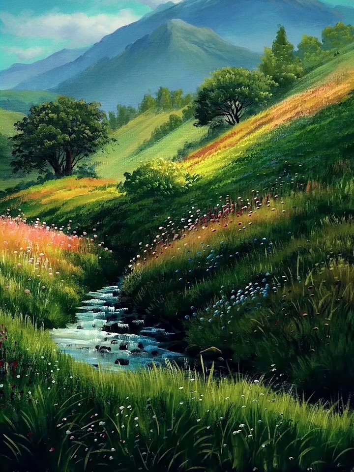 How to draw beautiful scenery with acrylic #sceneryvideos#acrylic#drawing#draw #beautiful#acrylicnails #acrylicpaintingg #illustrationartn #scenery #naturephotography📷 #nature #drawings