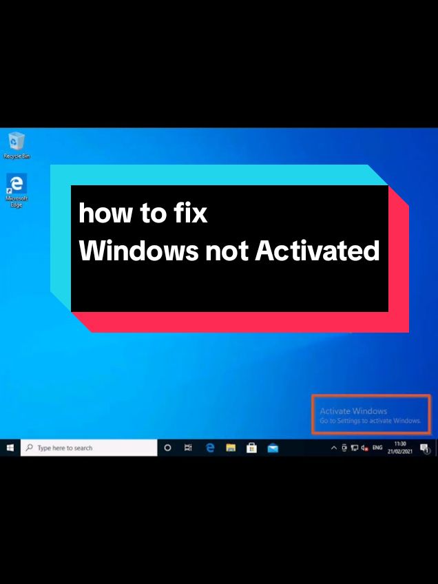 Windows not Activated #windows10 #windows11 #computer #desktopcomputer #laptop #pctips #pctipsandtricks #computerhacks 