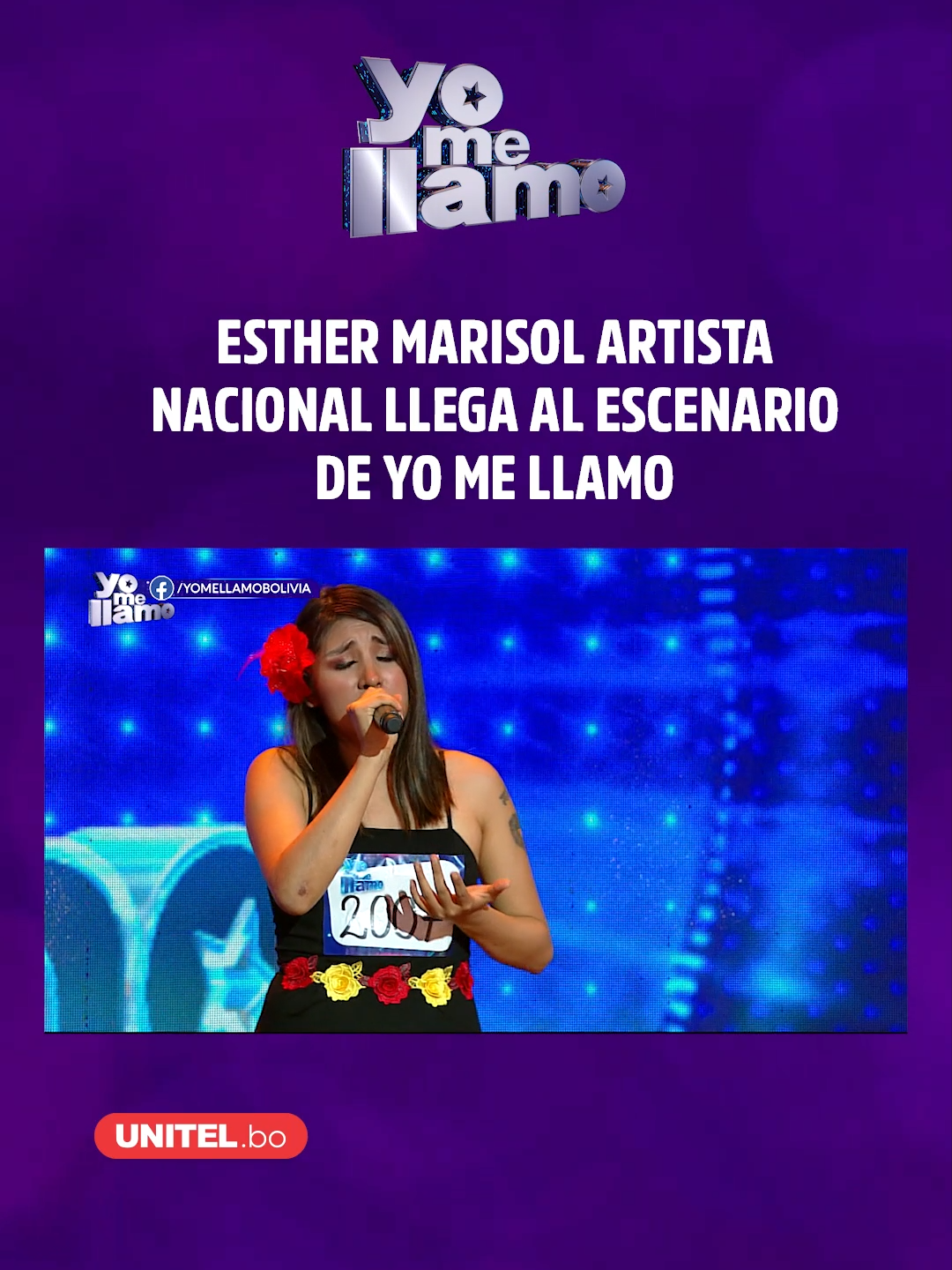 Esther Marisol artista nacional llega a demostrar su potencial al escenario de los sueños de Yo Me Llamo Bolivia 🎶🎙😍 #Unitel #ymllbo #ymll #EstherMarisol
