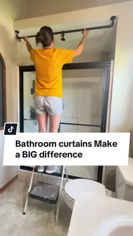 Finishing touches make a world of difference and don’t have to break the bank! #DIY #diyprojects #bathroomremodel #bathroomdecor #curtains #BudgetFriendly #homerenovation