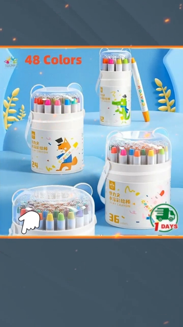 48 Colour Crayon For Kids- Washable Non Toxic Colouring Painting Oil Pastel Drawing Art Krayon Tidak Kotor Tangan Stationery! ##crayon #fypシ #foryou #fyppppppppppppppppppppppp #fyppage #fypシ゚viral #fyp #fyppp #