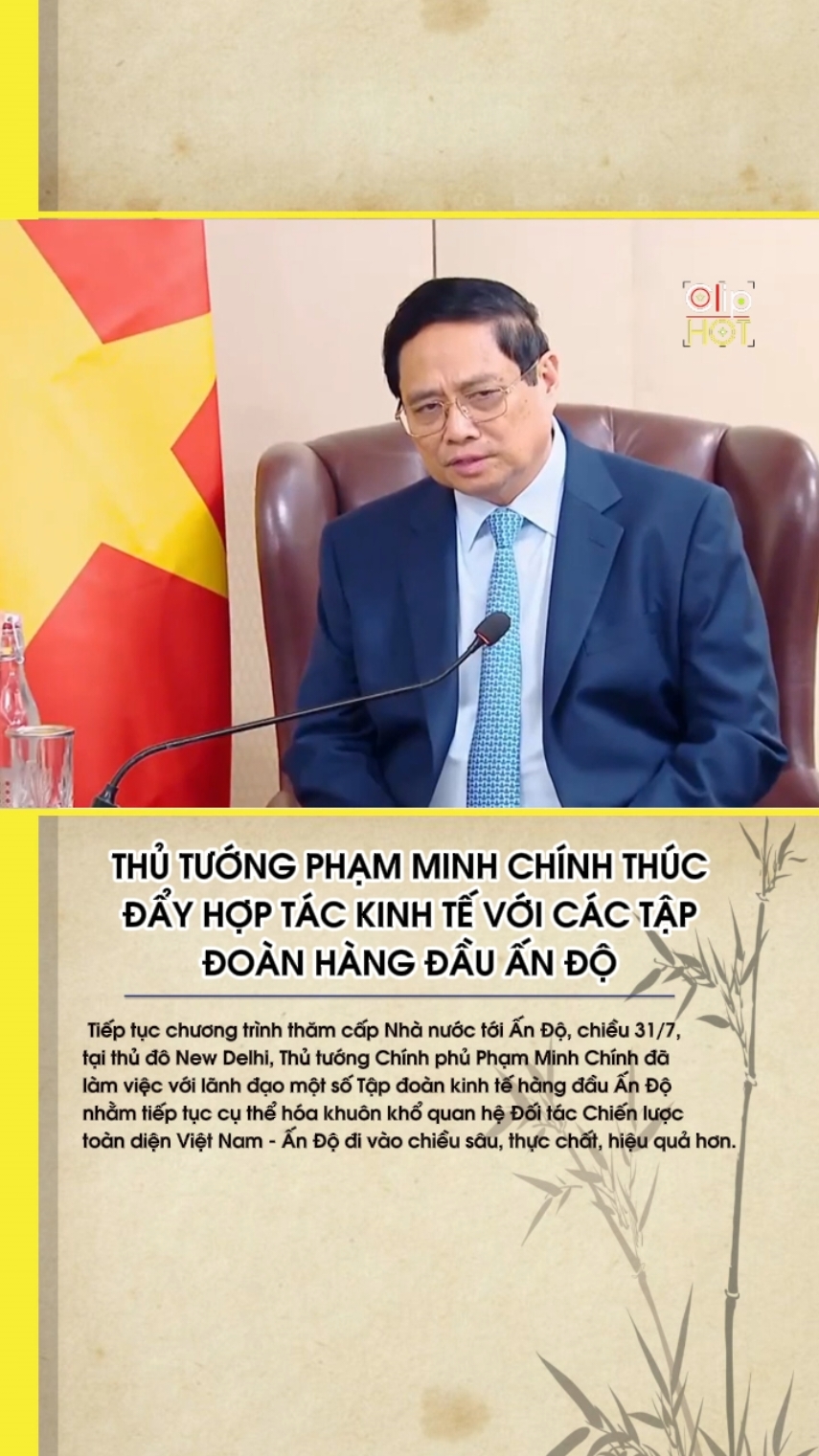 thủ tướng Phạm minh Chính thúc đẩy hợp tác kính tế với Ấn Độ 