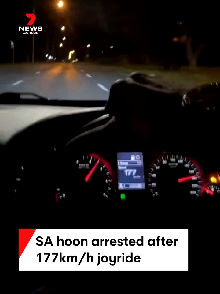 Police have arrested an extreme speeder who filmed and shared video online rocketing along Main South Road at 177km/h in a 60km/h zone. 7NEWS has obtained more vision of similar incidents at Hillbank and Morphett Vale. The 29-year-old from Craigmore was already unlicenced but has been barred from driving for a year and has lost his prized Falcon for a month. #7NEWS