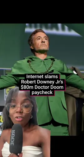 Robert Downey Jr is reportedly set to make $80million for his upcoming role as Doctor Doom and people are not happy. 😮    The internet is pointing out the low salaries crew members receive. One costume assistant revealed that he was paid $12.50 an hour for his work on #BlackPantherWakandaForever. 😱    What do you make of RDJ’s paycheck? 💭    📲 Follow us for popular entertainment content and more.    #robertdowneyjr #rdj #doctordoom #doctordoomsalary #marvel #marvelpay #actorsunion #movienews #mcu #hollywood #entertainment 