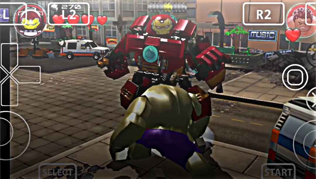battle hulk and iron man #fyp #legomarvel #ironman 