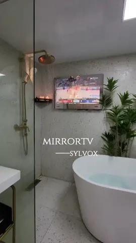 “My favorite moment!” #mirrortv #mirror #tv #bathroom #waterprooftv #Home #homeproducts #trending #foryou 