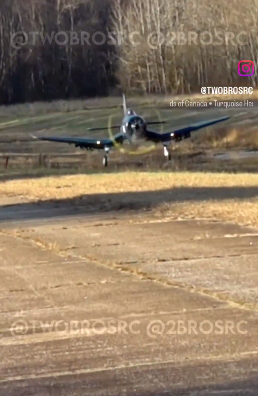 The 1700mmF-4U Corsair from @fmsmodel2007 is gigantic and takes up nearly half of the taxiway we use as a runway. It's not the most docile warbird, though; definitely requires a deft touch on the rudder to land it well. It's absolutely a fun challenge for people learning to improve their stick and rudder work. #aviation #rc #rcplane #aviationphotography #aviationvideo #aviationphoto #aviationdaily #modelaviation #avgeek #aviationgeek #rcplanes #rcaeroplane #radiocontrol #rclife #rchobbies #rclifestyle #instaplane #instaflight #instaaviation #instaaviationphotography #modelaviator #flying #flywithme #hobbies #airplane #aeroplane #airplanes #aeroplanes #flying #flight #f4u 