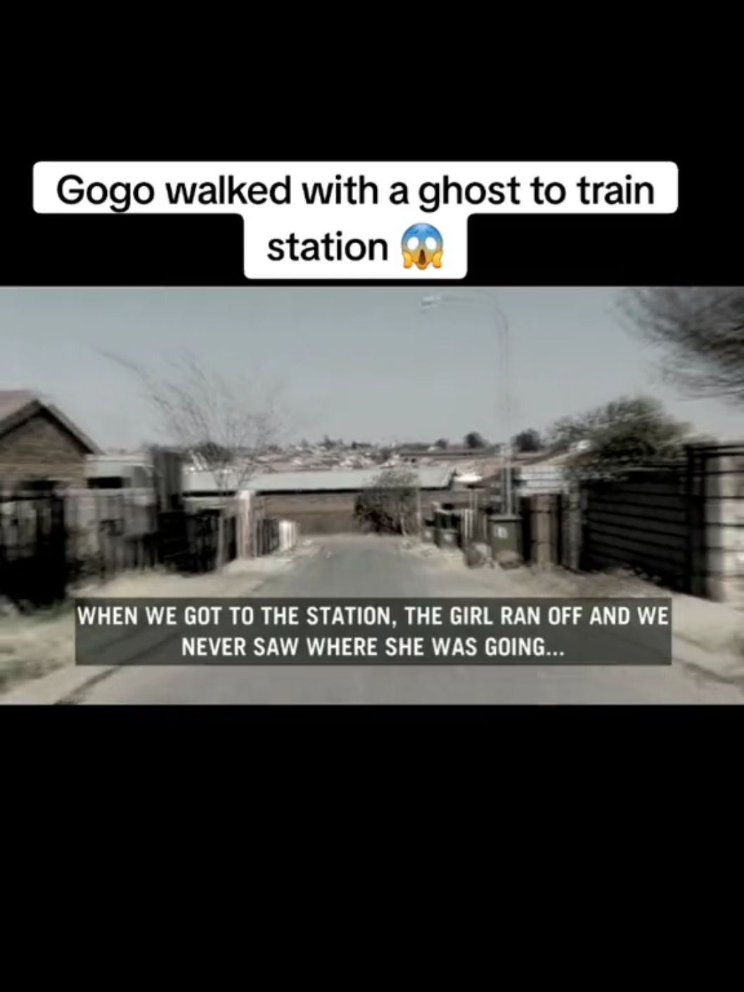 Gogo walked with a ghost to train station 😱 #viral #foryou #tiktoksouthafrica #mzansitiktok #scary #ghost 