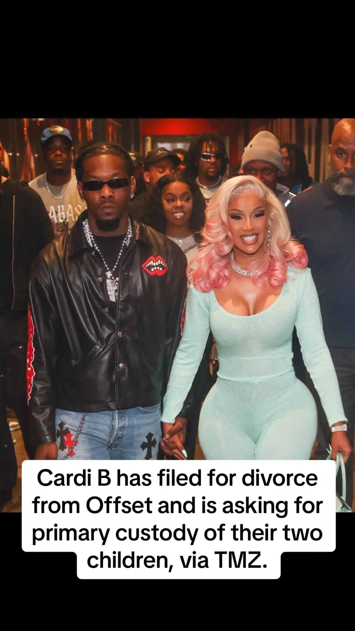 Cardi B has filed for divorce from Offset and is asking for primary custody of their two children, via TMZ.