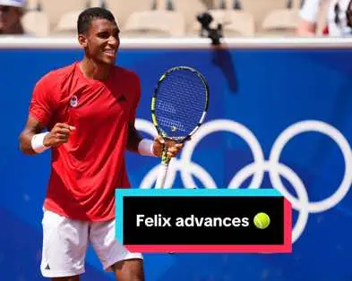 Game, set, MATCH! Felix Auger-Aliasime wins his quarterfinals to claim a spot in semis #paris2024 #paris #olympics #tennis 