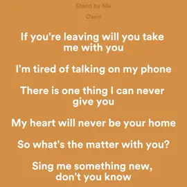 stand by me oasis lyrics #liriklagu #lirik #lyrics #lyricsvideo #spotifylyrics 