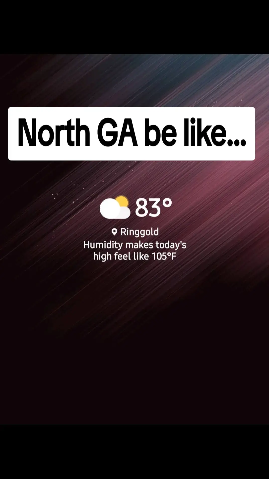 humidity in north GA.