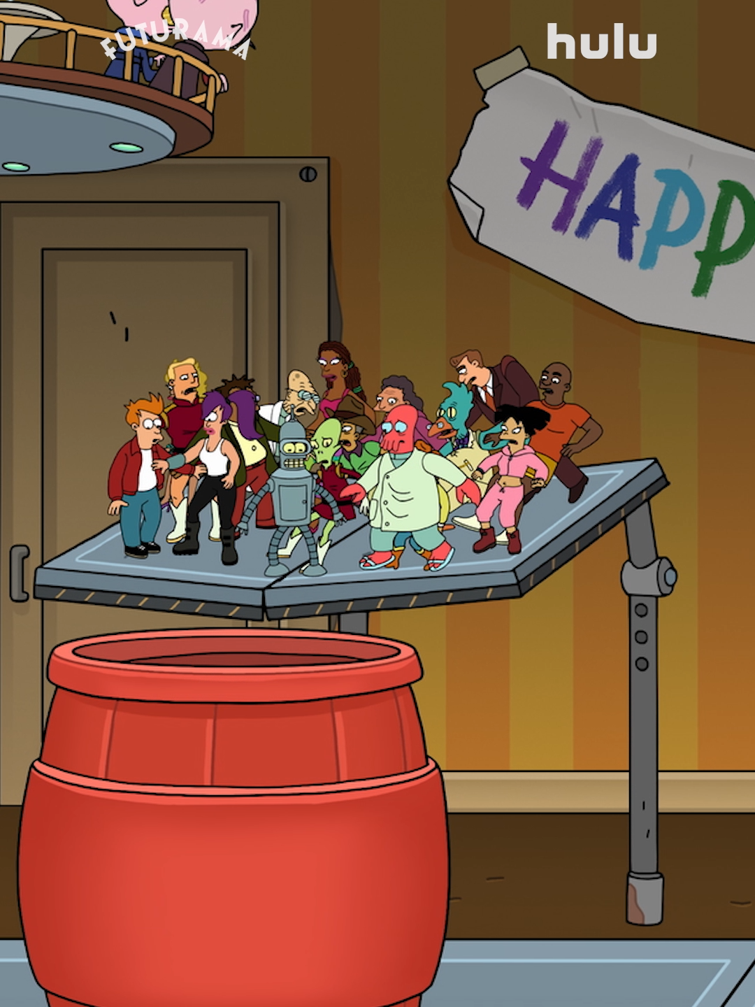 Get ready for chaos! 🐒 A new sneak peek at Futurama Season 12, Episode 2 shows everyone caught in a life-sized game of Barrel of Monkeys – to the death. 🔥👾 #Futurama Season 12, Episode 2 premieres on Monday, August 5. New episodes will follow every week.