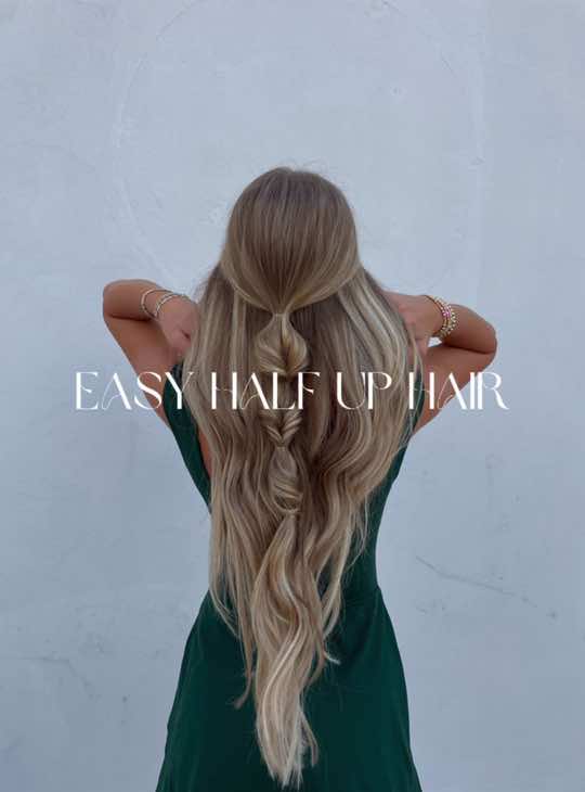 Living for this style because how cute & easy?!  • #CapCut #easyhairstyles #halfuphalfdown #hairstyletutorial #hairstylist #hairtok #hair #hairday 