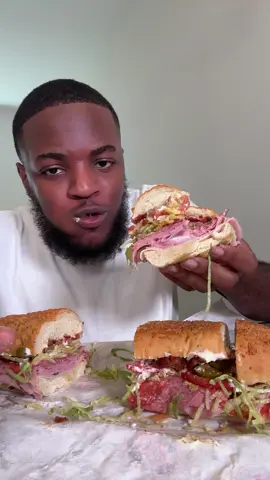 Jersey Mikes #13 Mikes Way No Onion +Jalapenos, Bacon & Pepper Relish #foryoupage #jerseymikes #Foodie #fy #mukbang #foryou 