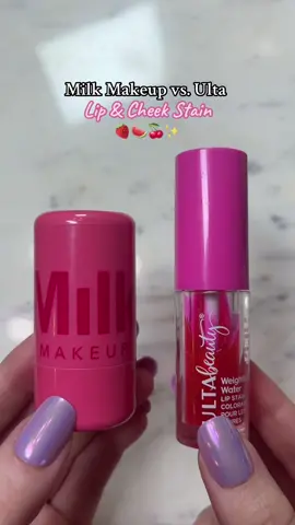 Milk Makeup vs. Ulta Beauty Lip & Cheek Stain #lipstain #lipproducts #pinklips #milkmakeup #ultafinds 