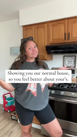 I love seeing the new, millon dollar homes but it’s also nice to see relatable, lived in, smaller homes too. #underconsumption #smallhomes #relatablemom #relatablecontent #momtok #fyp #trending 