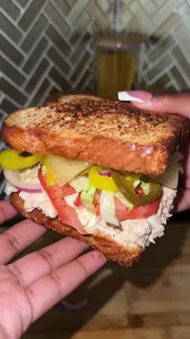 I love tuna real bad so of course I had to remake this sandwich and I give it all the stars in the world! #loadedtuna #sandwiches #tiktokfood 