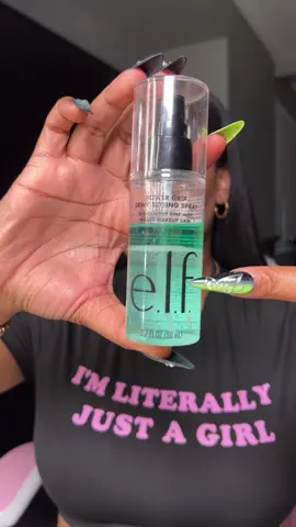 This @e.l.f. Cosmetics setting spray is really the truth & my favorite so far 😮‍💨🔥 I also like to use her to blend out my makeup just to make sure she stay in place ALL DAY definitely a game changer! 😫😍 #elfsettingspray #makeuplovers #makeupreview #makeuptips #MakeupRoutine #blackgirlmakeup  #blackgirltiktok  