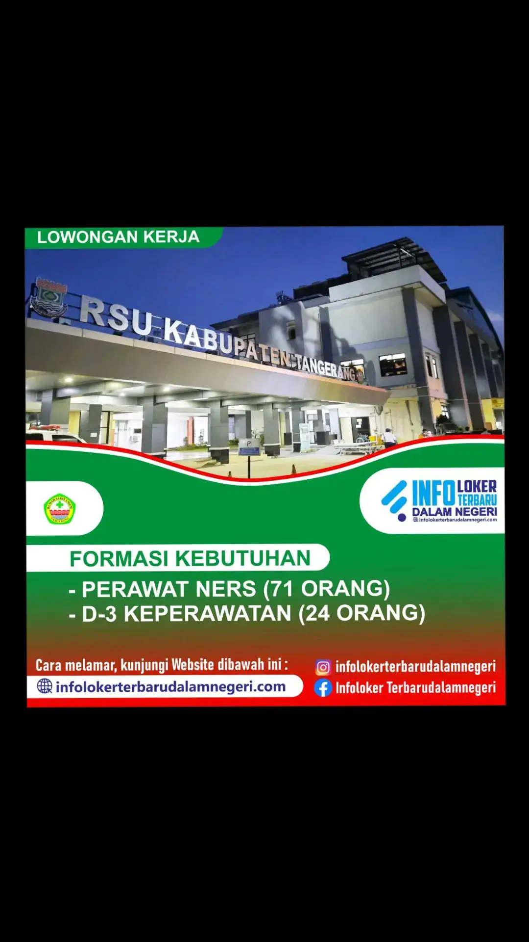 RSUD KAB TANGERANG, sedang membuka lowongan kerja. Jika anda, sanak saudara, teman atau yang lainya membutuhkan lowongan kerja tersebut, atau Informasi Lowongan Kerja lainnya. Segera kujungi website kami, searching google : ⬇ infolokerterbarudalamnegeri.com #infolokerterbarudalamnegeri #infoloker #lokerkesehatan #lokertenagakesehatan #lokerrumahsakit #lokerrs #lokerklinik #lokerkesehatan #lokerperawat #perawat #lokerperawat2024 #lokerperawatterbaru #lokernakes #lokernakesindonesia #lokerperawat #perawattangerang #lokerperawattangerang #perawatners #lokerrsud #lokertangerang #lokertangerangkabupaten #lokertangerangterbaru #lokerbanten #lokerbantenterbaru 