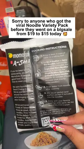 Very cheap for momofuku noodles! #momofuku #tiktokshopbacktoschool #instantramen #noodles #ramen #TikTokShopBackToSchool 