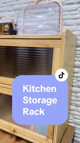 Sejak ada storage rack dapur ni, banyak barang boleh simpan dalam tu. Design pun kemas dan aesthetic.  #bambookitchencabinet #cabinet #kitchen #kitchencabinets #rakdapur #kabinetdapur #dapur #rakdapurbamboo #kitchenstorage #rakdapurkayu #storage #storagehacks #storagerack 