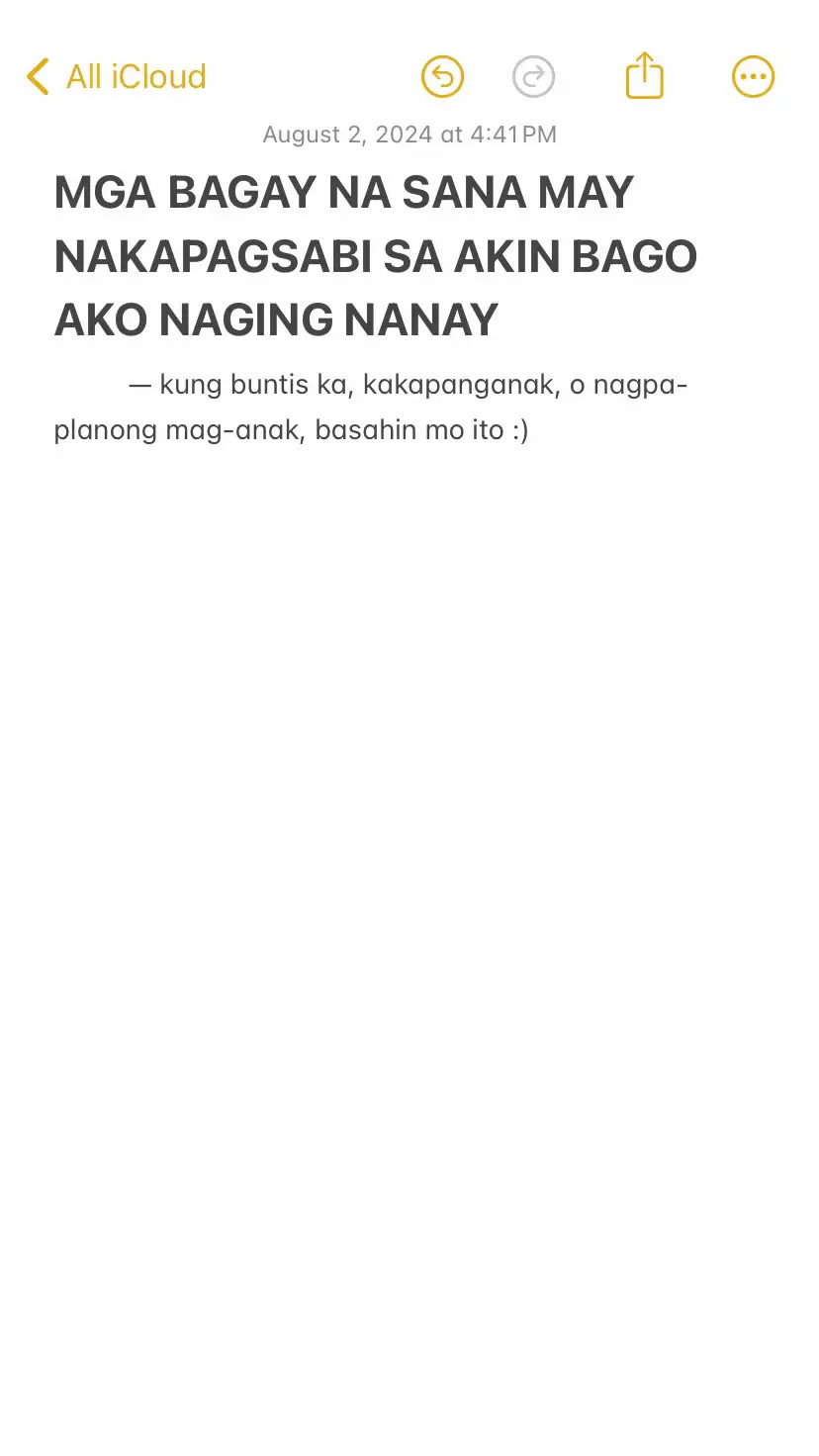 Walang nagsabi sa akin nito noon, kaya ako na lang ang magsasabi sa inyo ngayon. ✨