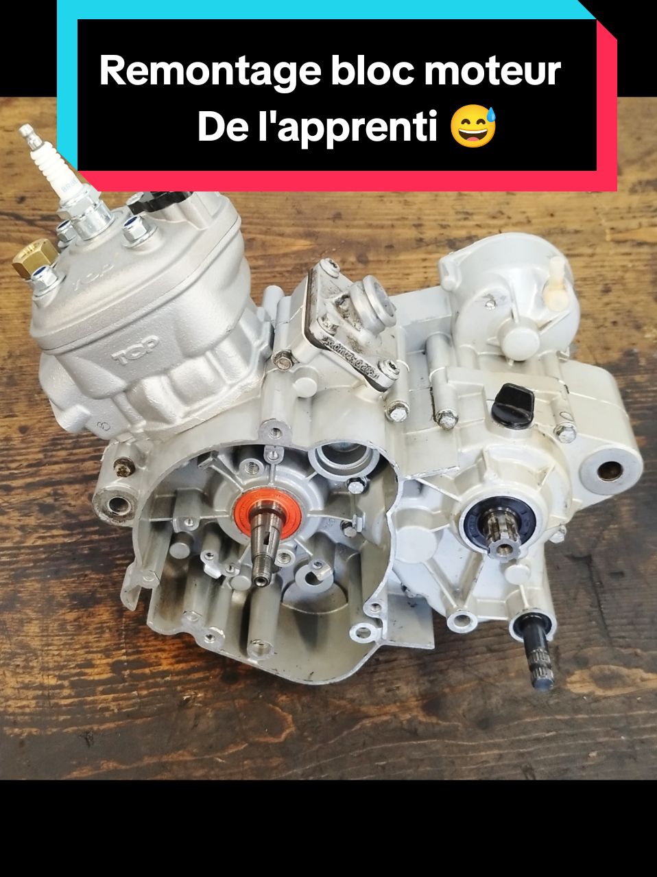 À cet apprenti  du coup tous les roulements spy neuf et cylindre top perf 50 fonte bientôt la vidéo du démarrage 😁 #moto #derbi #apprenti #topperformance #2temps  #reparation #50cc #mecanique 