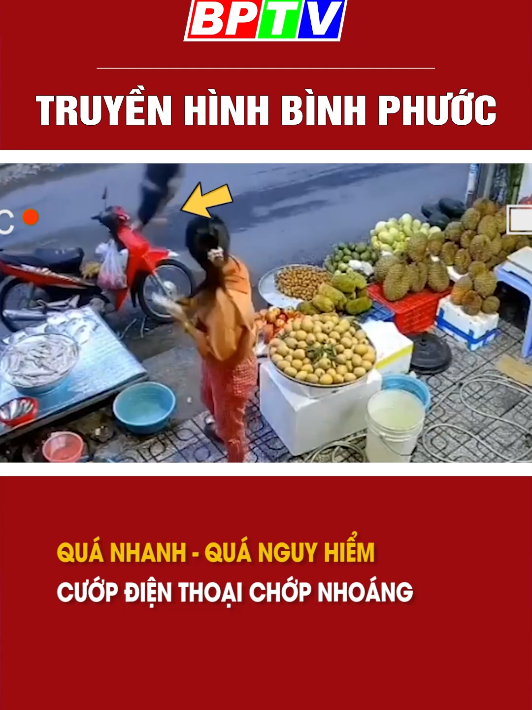 Quá nhanh - Quá nguy hiểm: C.ướ.p điện thoại chớp nhoáng #thbinhphuoc #tiktoknews #news #tinnongtrongngay #bptv #xuhuong