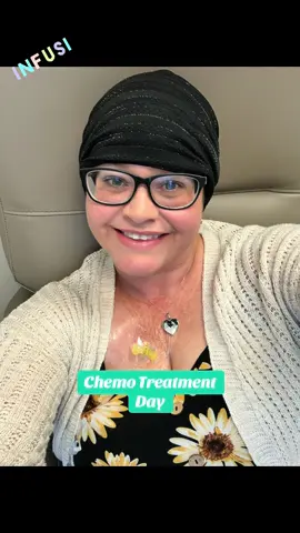 Treatment Day!!! Wasn’t feeling my best but I made it. Glad it is over. Praying for minimal side effects. Fingers crossed. Thank you all for your prayers, GoFundMe donations, and support. Means the world to me🩵#cancer #ovariancancer #prayers #god #chemo #mycancerjourney #foryou #foryourpage #foryoupage #support 