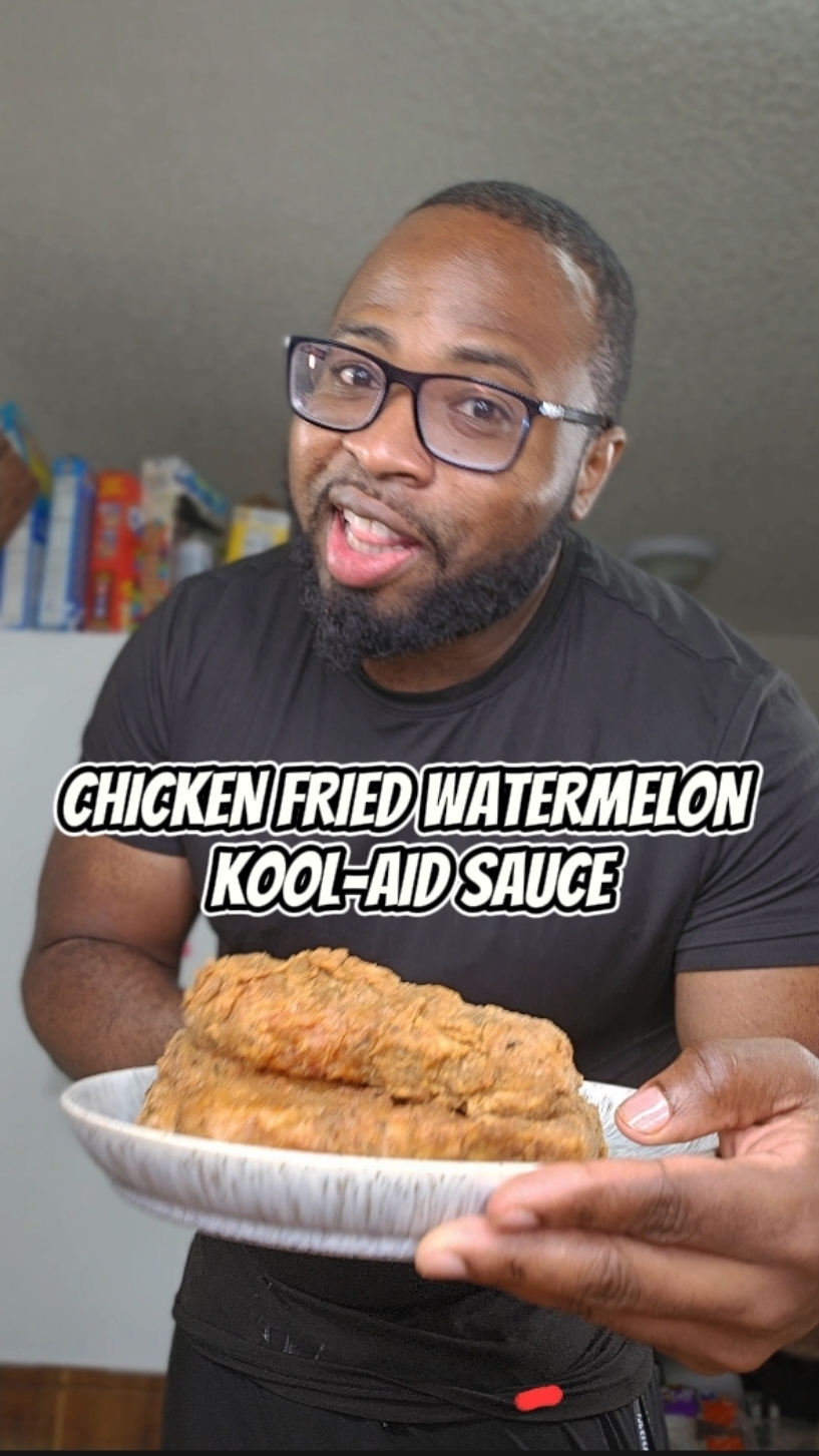 Chicken Fried Watermelon Kool-Aid Sauce #food #friedchicken #recipes #koolaid 