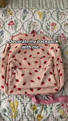 ik its not much but its a personal touch #backtoschool #junioryear #fyp #foryoupage #foryou #school #schoolbackpack #school #nana #stawberry 