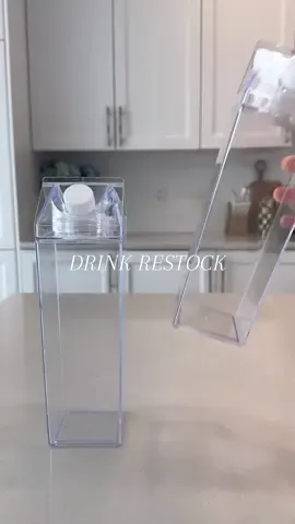 Restock my Drink Containers with me 🧚‍♀️✨💫 #restock #restockasmr #asmr #asmrsounds #satisfying #satisfyingvideo #drinks #aesthetic #organizedhome #costcocanada #costco 