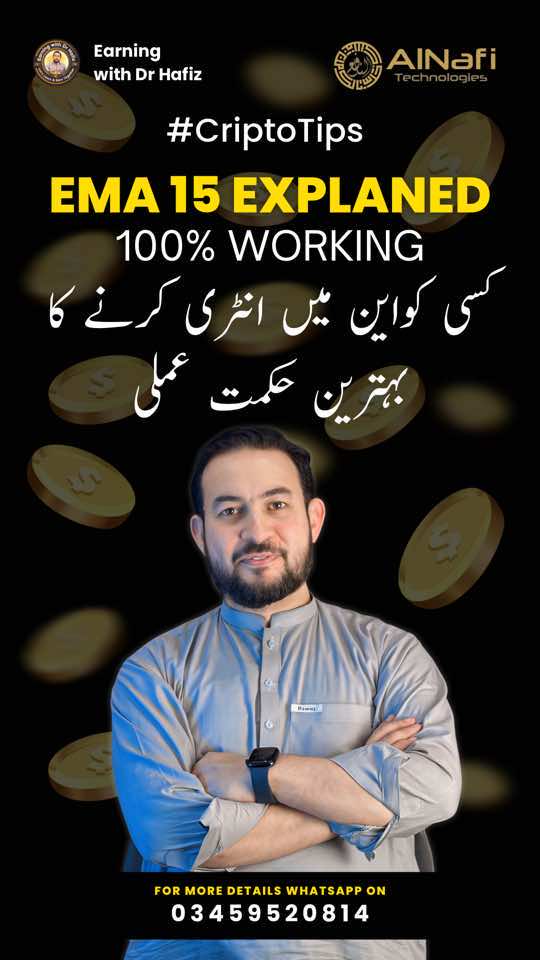 EMA 15 Explained  کسی کوائن میں انٹری کرنے کا بہترین حکمت عملی جو سو فیصد کام کرتا ہے۔   . . . . . - #Cryptocurrency - #Bitcoin - #Altcoins - #Blockchain - #CryptoInvestor - #CryptoTrading - #DigitalAssets - #DecentralizedFinance (DeFi) - #CryptoNews - #CryptoMarket - #CryptoAdoption - #CryptoInnovation - #CryptoCommunity