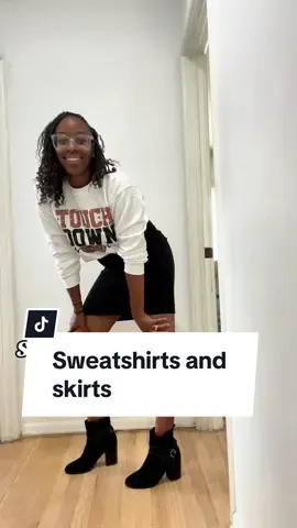 Are you ready for football season? Excited to try out my sweatshirt and skirt combos on football sundays this year! Thanks for the sweatshirt @Tinas Ts #sweatshirtsandskirts #TikTokCreatorSearchInsightsIncentive #footballoutfit #footballfashion #footballsweatshirt 
