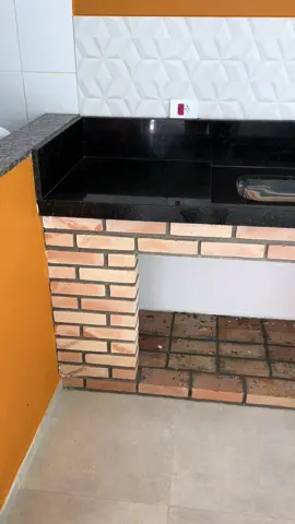 Gostaram desse projeto ? 🫶🏻🥰 #churrasqueira #churrasqueiratijolo #pia #granito #granitoverdeubatuba #fechamento #balcao #marmoraria #granito #fyp #flypシ #fouryou 
