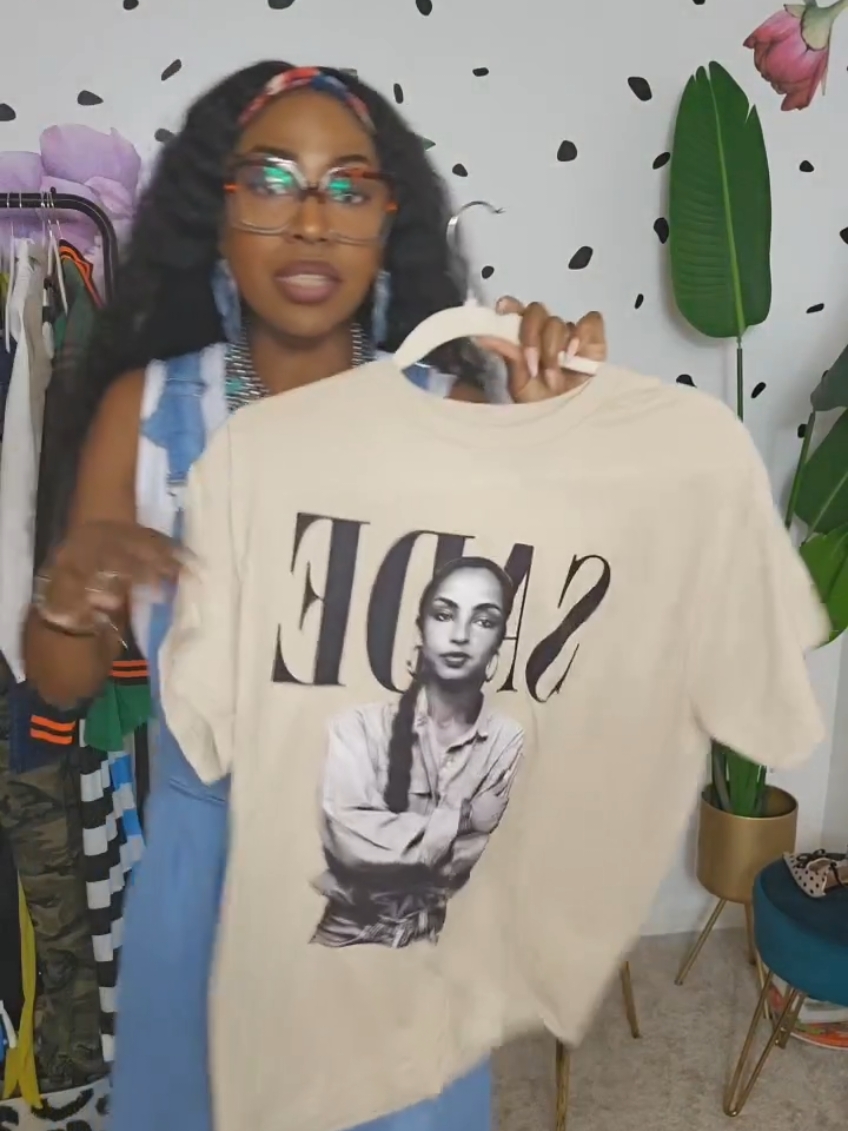 Obsessed with these Sade and Erykah Badu tshirts!! 😍 #summerstyles #DealsForYouDays #TikTokShopDealsforyoudays #TikTokShopSummerSale #TTSACL #TikTokFashion #bodypositivity #outfitideasforyou   #fashiontiktok #TikTokShopFashion #genx #over40club #over40 #treasurefinds #summergames #tiktokshopbacktoschool 