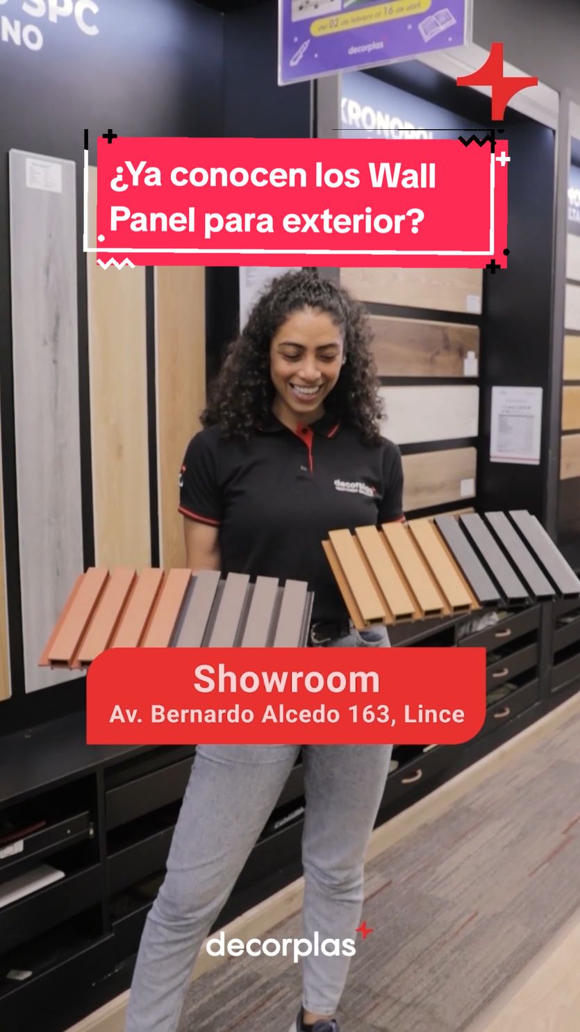 Wall Panel Exterior de Decorplas: Elegancia y Durabilidad ✅ Material: 60% harina de madera, 30% PE, 10% aditivos.  ✅ Superficie: Lijado superior grabado. ✅ Resistente a: Humedad, insectos, rayos UV, abrasión. ✅ Medidas: Longitud 2.9 ML, ancho 0.219 ML, espesor 26 MM. 👉 Aplicaciones: Terrazas, edificios comerciales, hoteles, jardines, oficinas. 28 años de experiencia en calidad e innovación para exteriores. 📌 Visítanos en Av. Bernardo Alcedo 163, Lince, o en la tienda para distribuidores en Av. José Leal 140, Lince o ingresa a nuestra web decorplasonline.pe #wallpanelexterior #decoration #designhome #homedecor 
