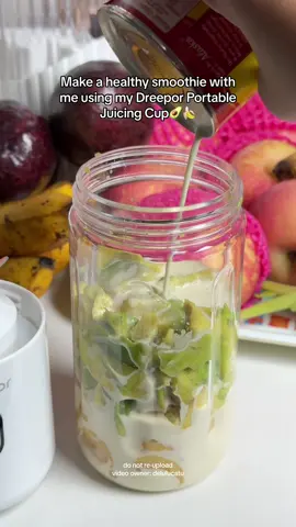 Let’s start a healthy lifestyle today with @Dreepor Portable Juicer🥑🍌🍎🥬🥒 #dreepor #portablejuicer #juicer #blender #portableblender #healthylifestyle #healthyrecipes #fyp 