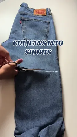 Lets make these denim pants into some shorts! Ive been needing a new pair of shorts and i found these thrifted Levi’s jeans in my stash. #TikTokCreatorSearchInsightsIncentive #levisjeans #thrifted #jeansintoshorts #denimshorts #upcycledclothing #diyshorts #jeanshack #tutorial 