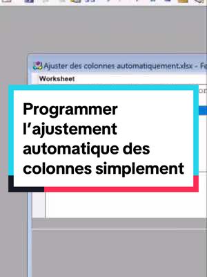 Ajuster les colonnes automatiquement sur Excel, c'est compliqué ? Bien-sûr que non ! Et Mes Tutos Excel te montre comment faire avec cette astuce, une commande VBA toute simple ! #excel #exceltips #apprendreexcel #formationexcel