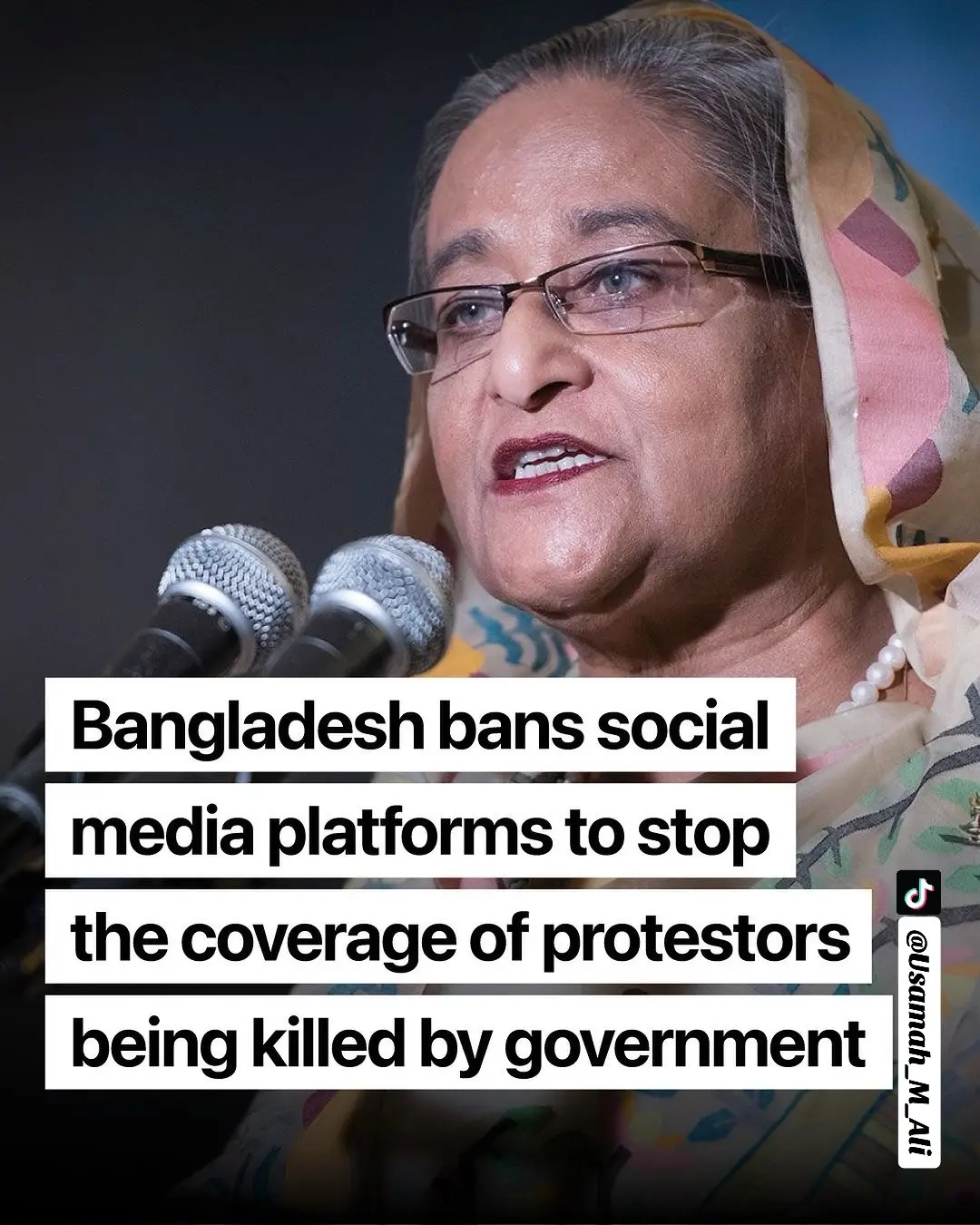 🚨The Prime Minister of Bangladesh has banned WhatsApp, Instagram, YouTube and TikTok to stop coverage of protestors being killed by government forces and supporters being shared online.