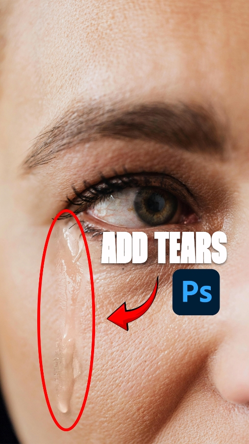 add tears #photoshoptutorial #tears #cry 