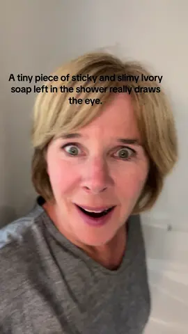A tiny and sticky piece of ivory soap left in the shower really draws the eye. #ivory #soap #showerthoughts #interiordesigner #funnyvideoscomedy #comediansoftiktok 