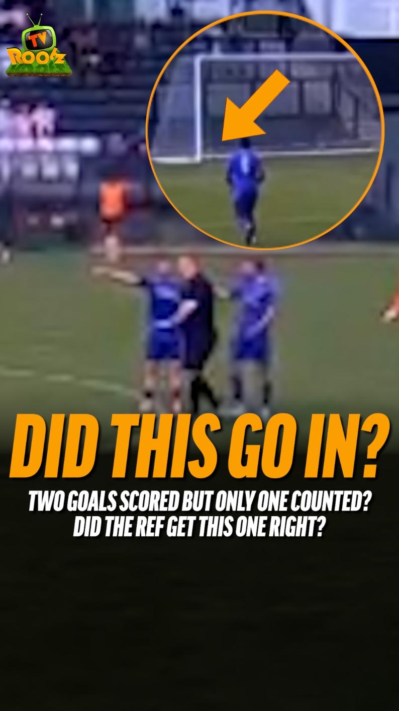 DID THIS GO IN? 🧐⚽️🥅 #goal #var #referee #nonleague #grassrootsfootball #football #Soccer #ghostgoal #tootingandmitcham 