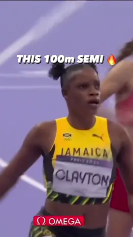 19-year-old #TiaClayton shows out in the last 100m semifinal to advance at the #ParisOlympics. 😲  American #TeeTeeTerry also clinches a spot in the final. #trackandfield  📺: NBC, USA Network & Peacock