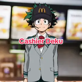 greatest hero to greatest cashier #deku #mha #fastfood #izukumidoriya #bakugou #funny #anime #weeb #fyp 