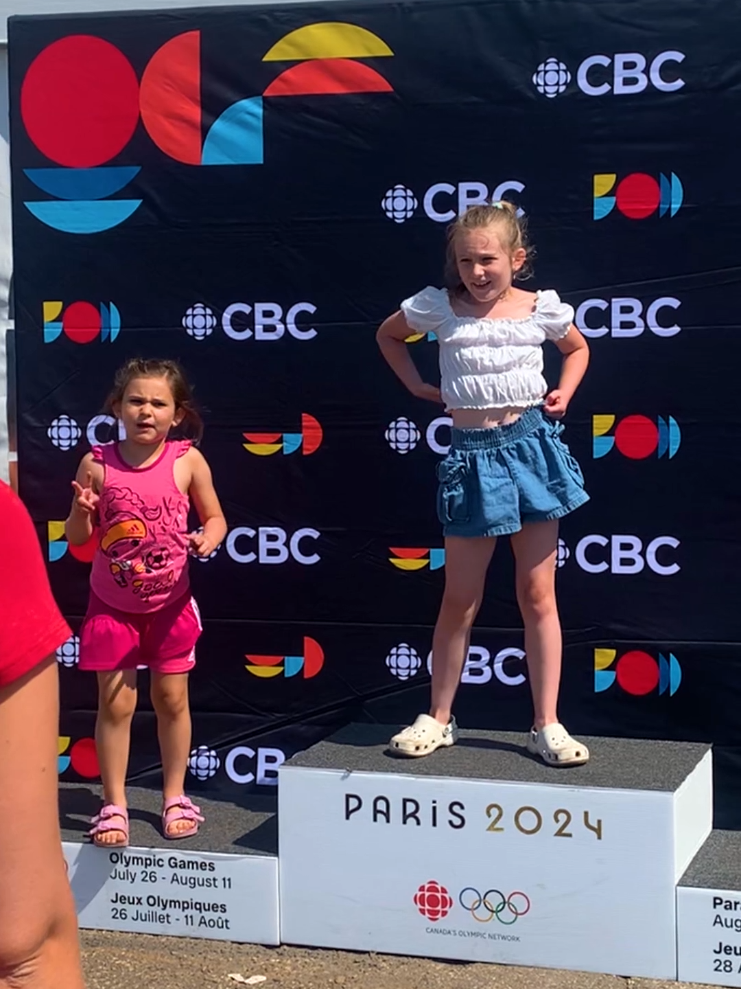 Mounting the podium at Edmonton Heritage Festival. #heritagefest #YEG  #CBC #Olympics