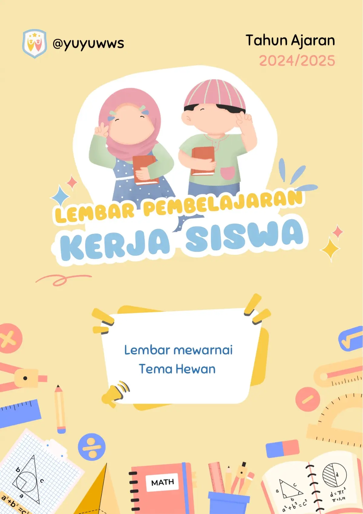Tema Hewan #fyp #anaktk #lembarmewarnai #lembarkerjasiswa 